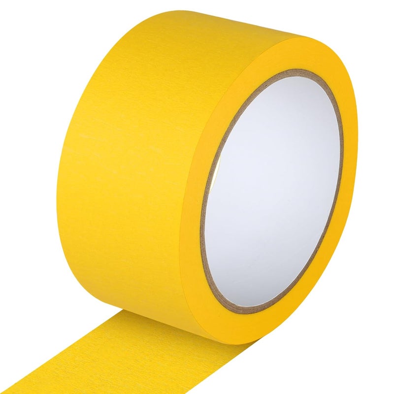 G GEYYANG Yellow Painters Tape - Yellow Masking Tape 2 Inch Wide - Multi-Surface, Smart Adhesion, Indoor & Outdoor - Paint Tape for DIY, Labeling, Art, Car, General Purpose - 90FT Total - Image 1
